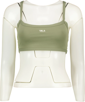 TALA Green Logo Racerback  Sports Bra UK S