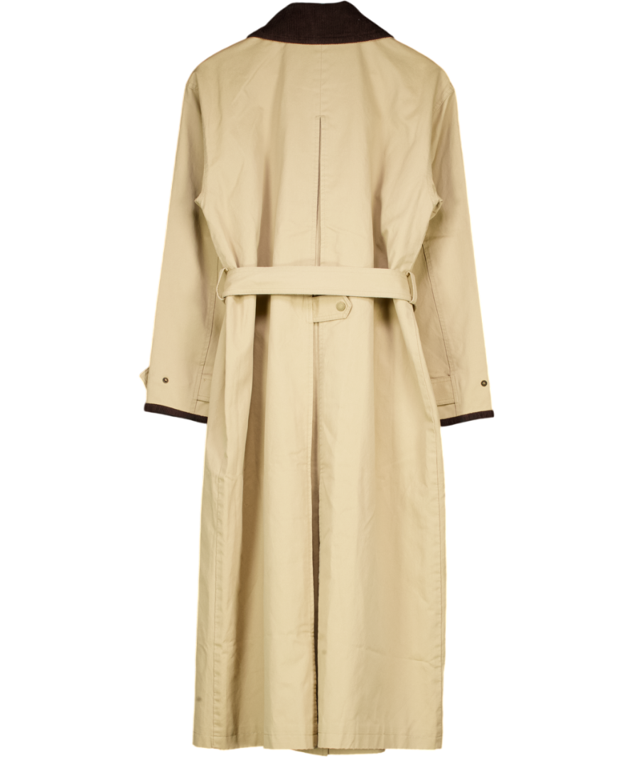 Abercrombie & Fitch Beige Waxed Mac Coat UK M