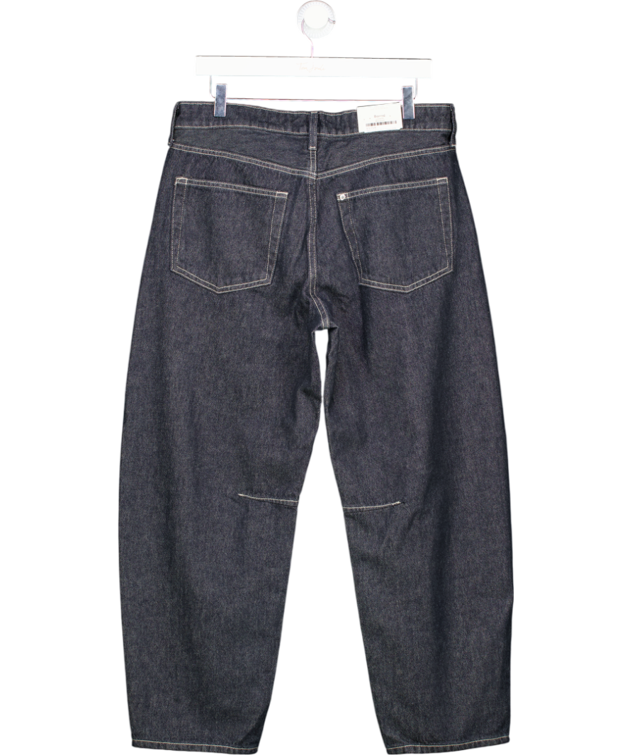 H&M Blue Loose Fit Barrel Leg Jeans UK 12