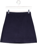 Theory Blue Wool And Cashmere-blend Felt Mini Skirt UK XXS