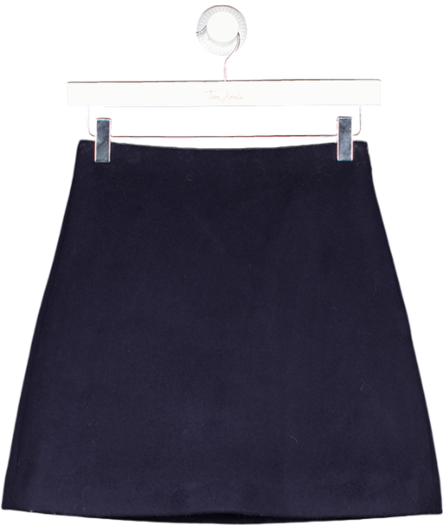 Theory Blue Wool And Cashmere-blend Felt Mini Skirt UK XXS