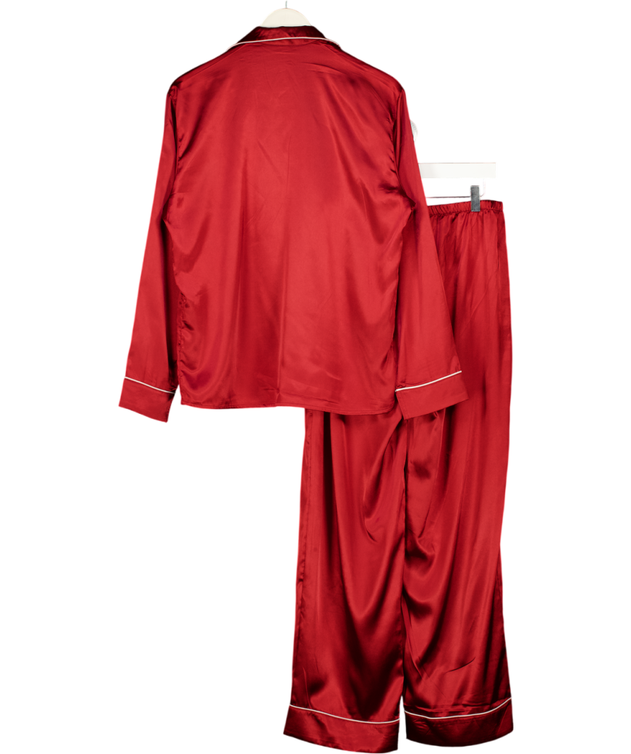 Ahlens Red Pyjama Set UK S