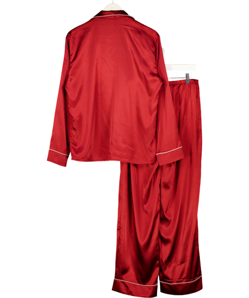 Ahlens Red Pyjama Set UK S