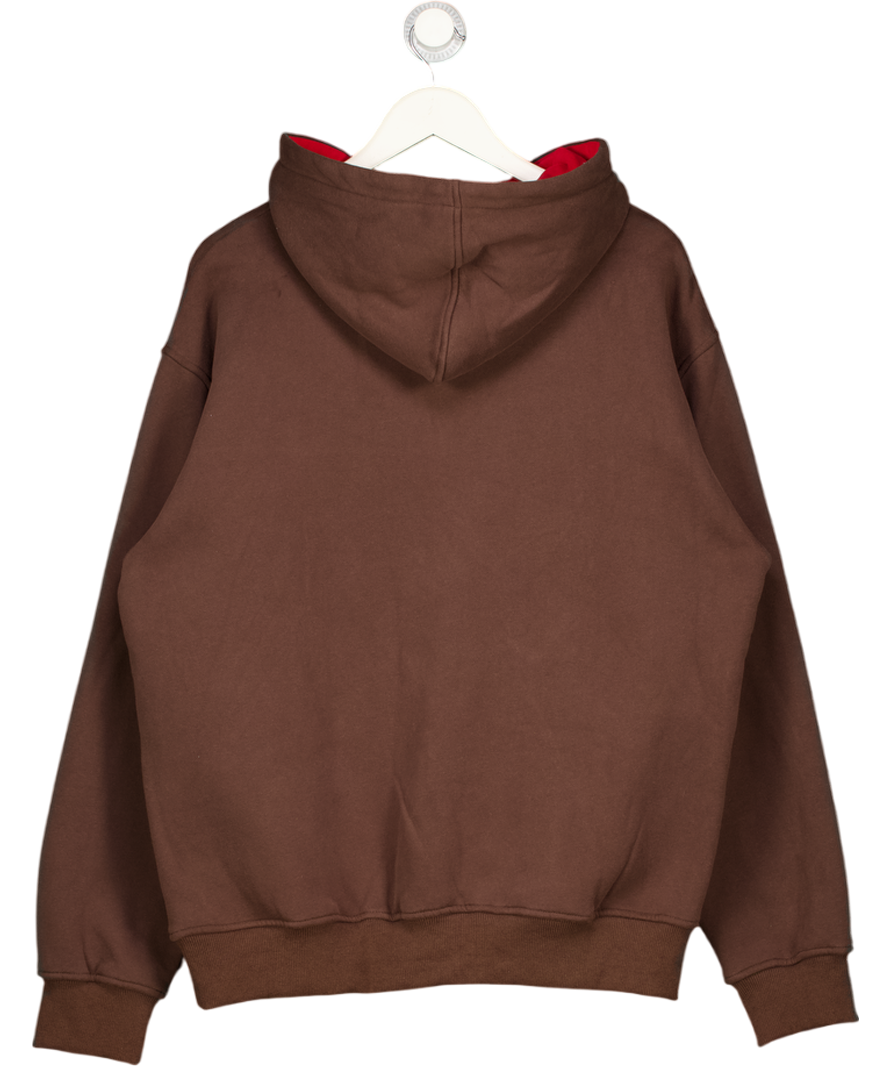 WHITE FOX Studio 17 Jules Oversized Hoodie Chocolate Brown UK M/L