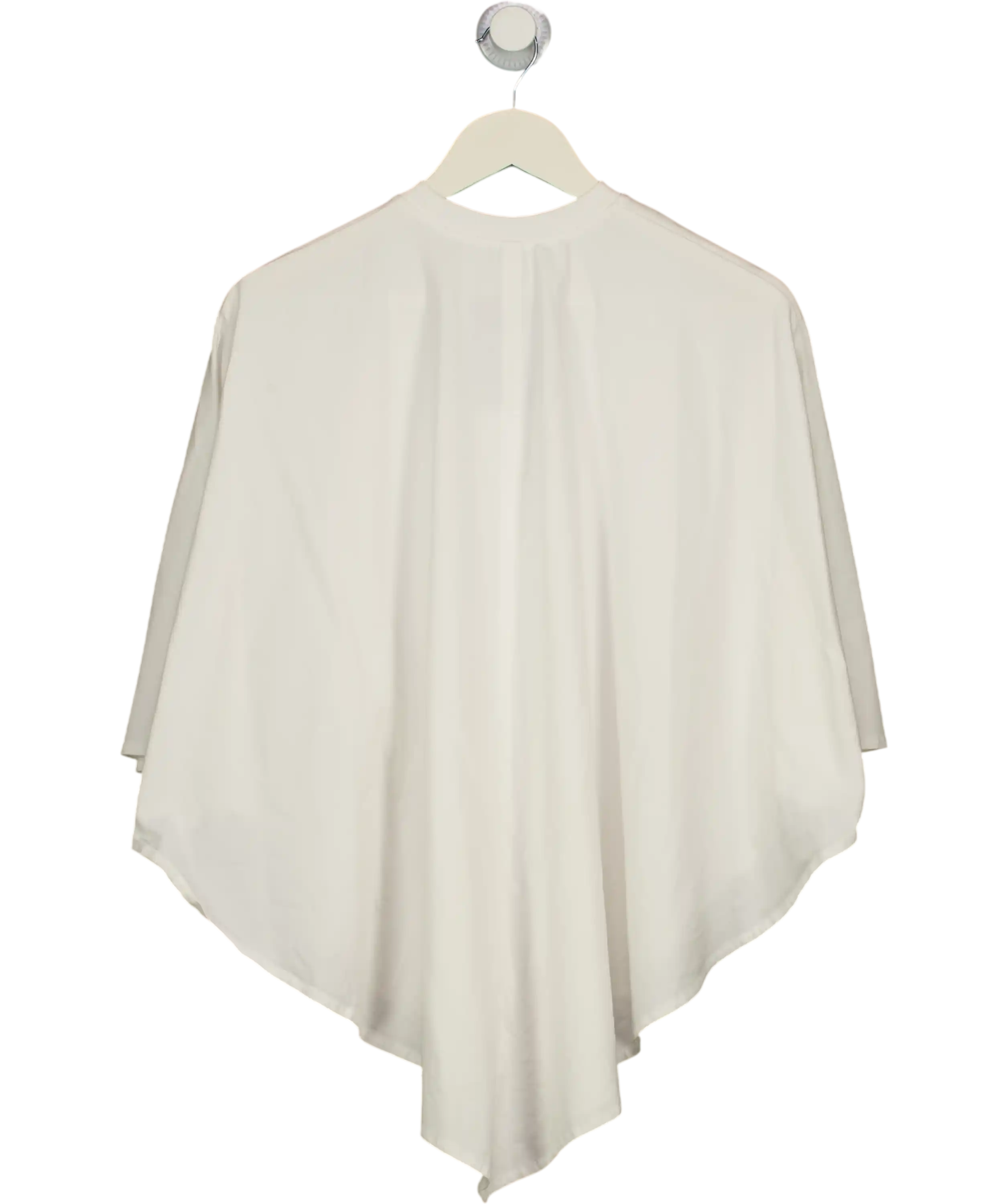 Saumple Study Symp White Cape Style Crew Neck Loose Fit UK M