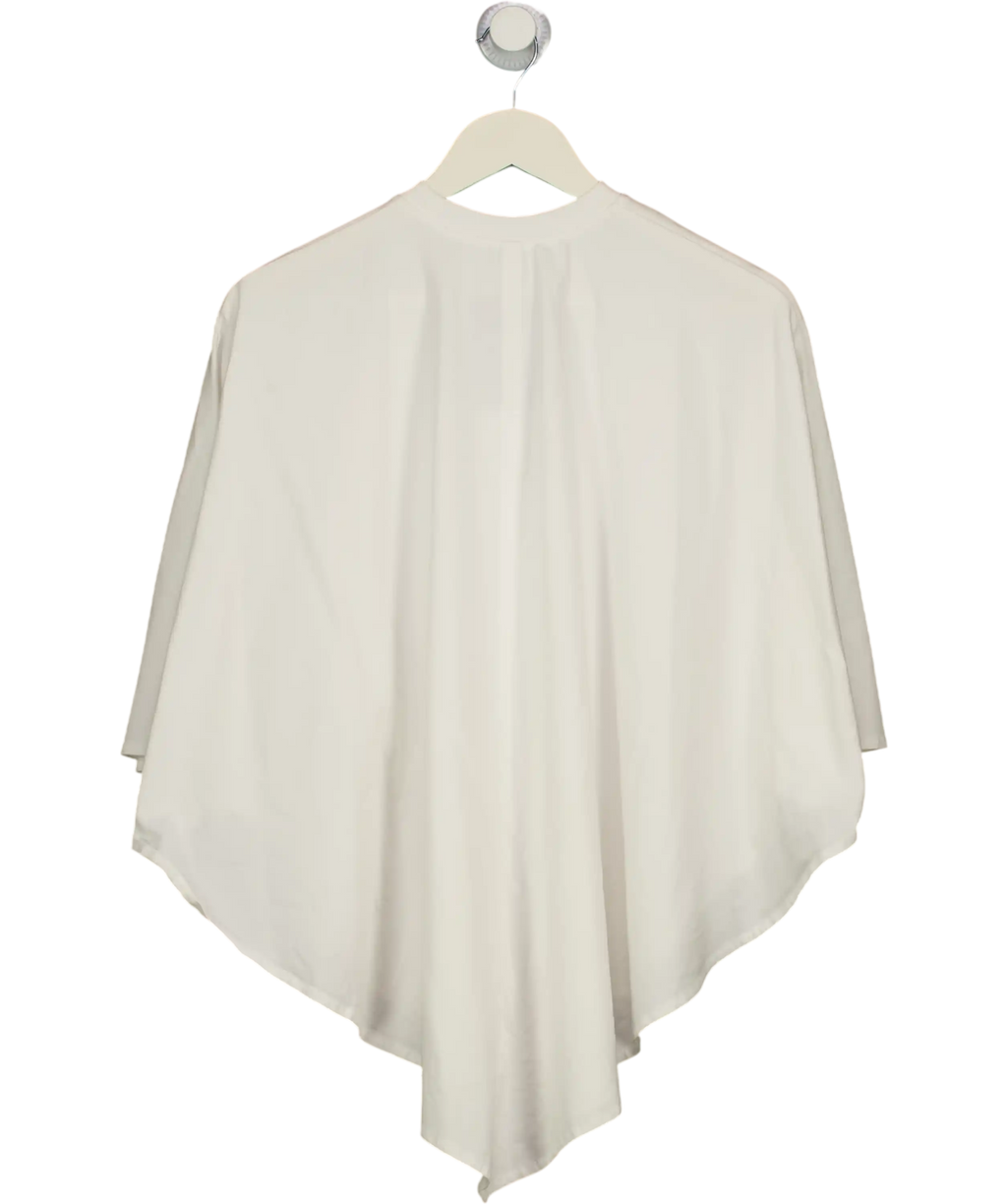 Saumple Study Symp White Cape Style Crew Neck Loose Fit UK M