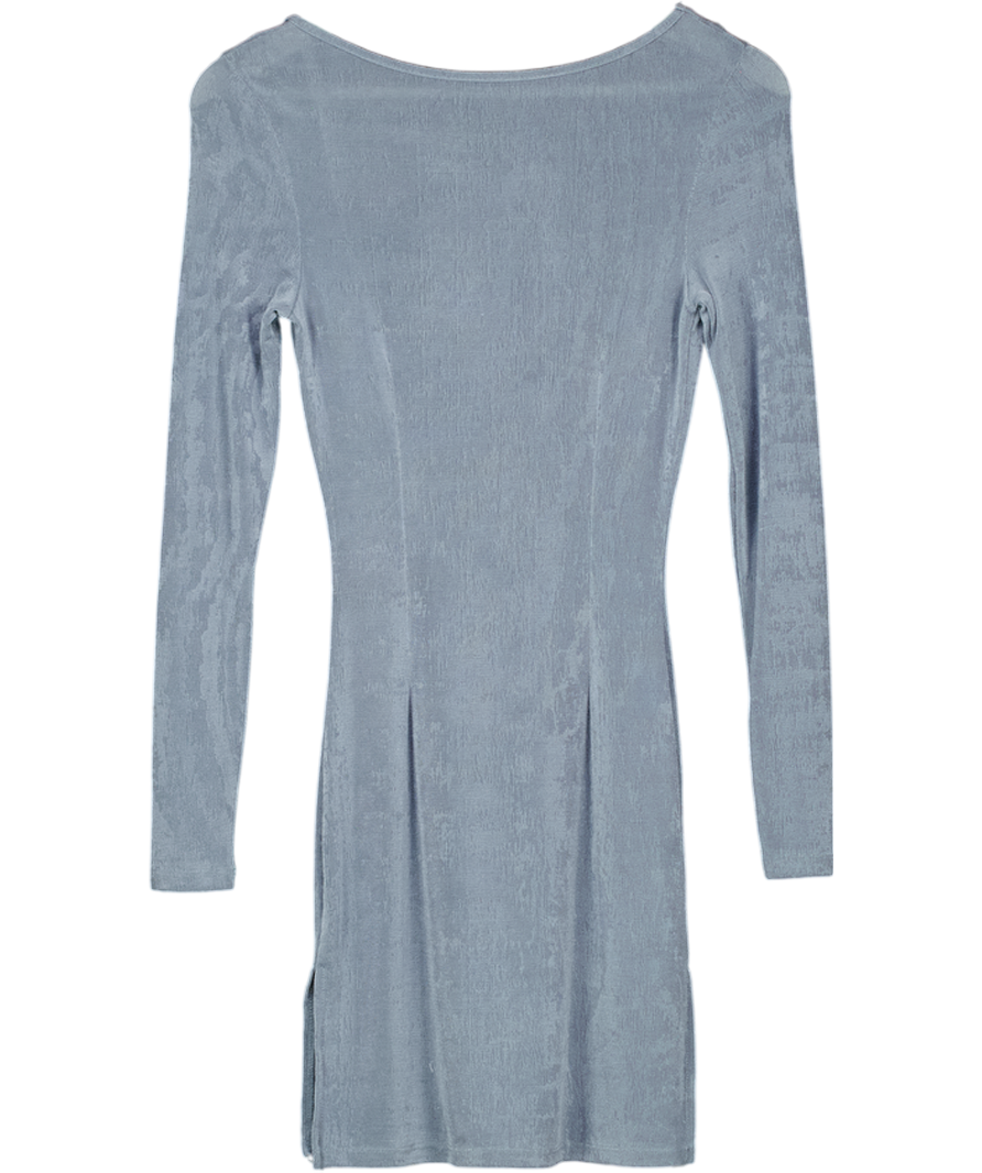LIONESS Dusty Blue Long Sleeve Mini Dress UK 4