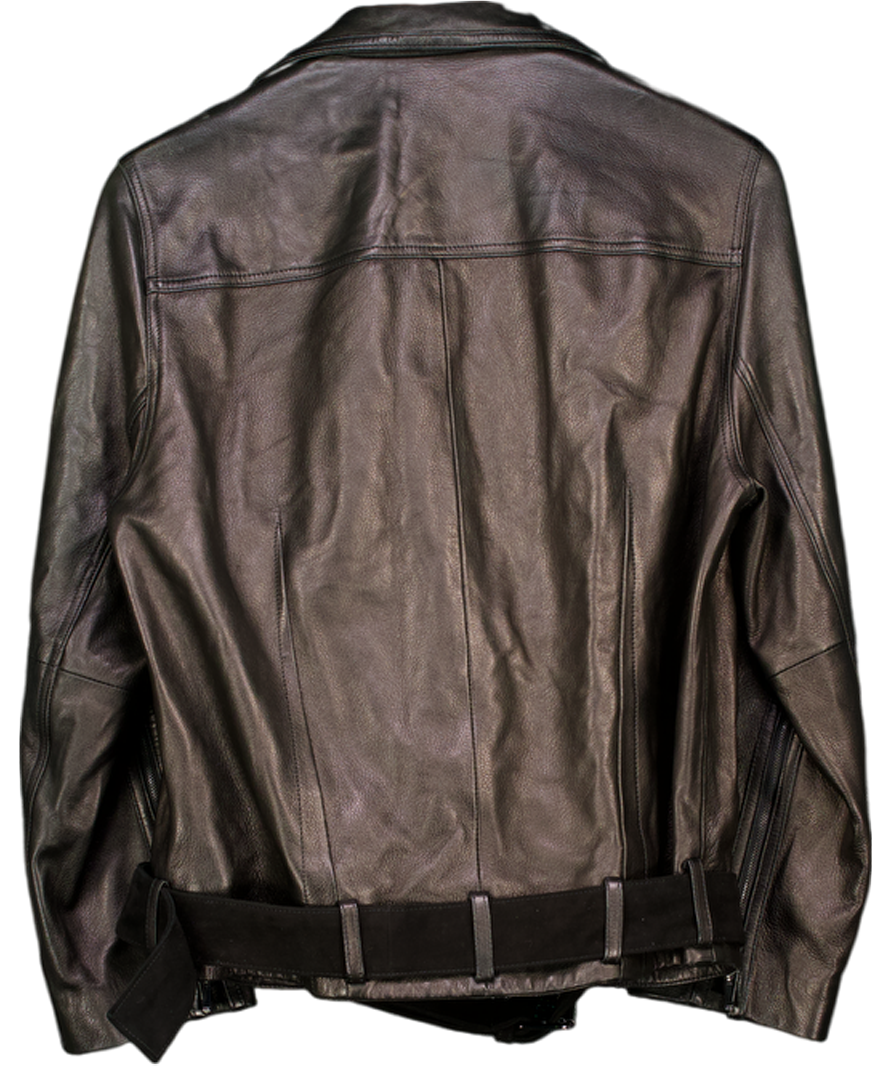 Amanda Wakeley Black Butter Soft Real Leather Jacket UK 8