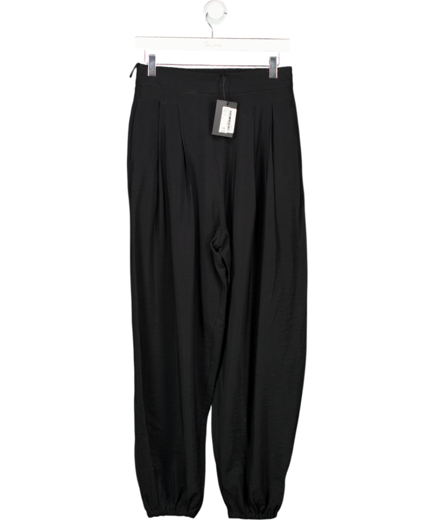 River Island Black Linen Blend Wide Leg UK 8