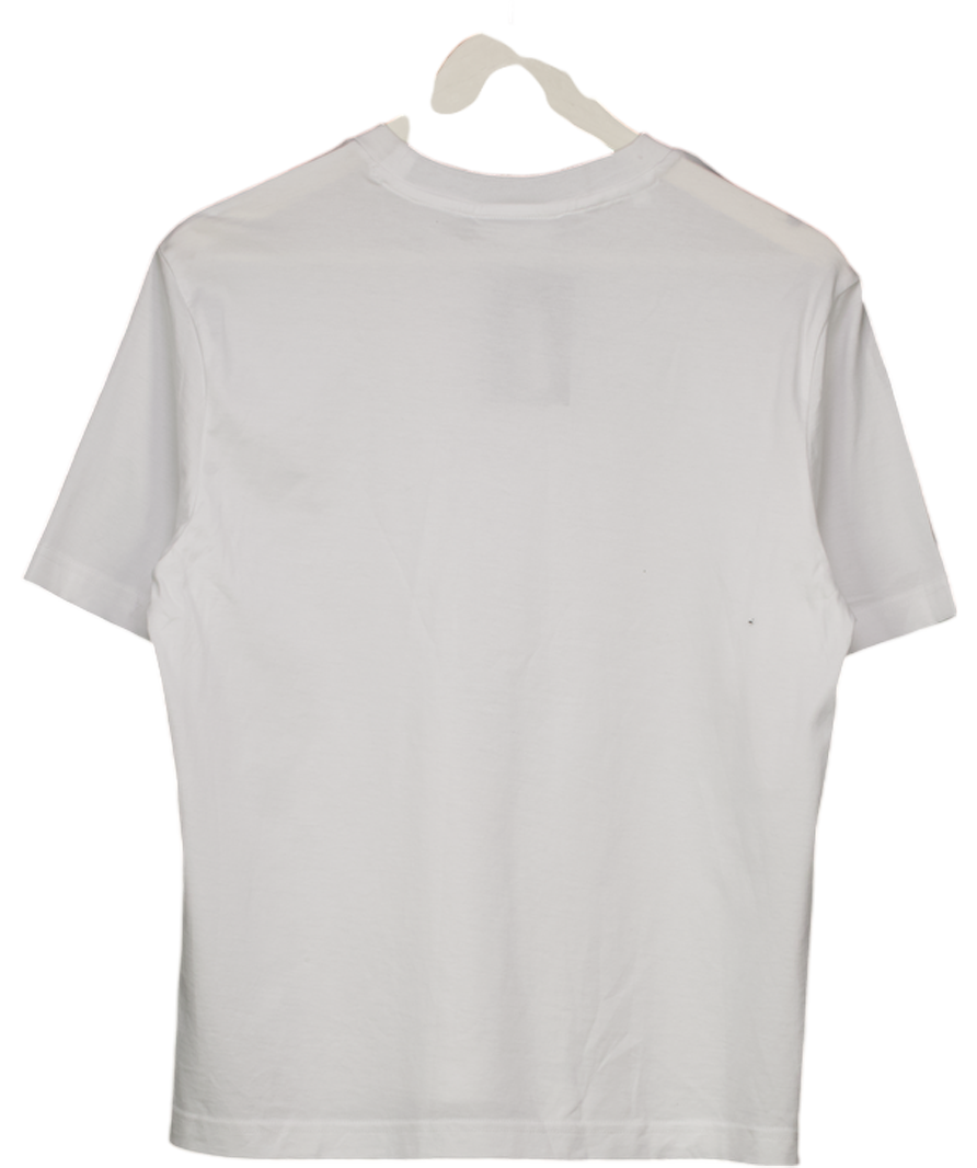 Lacoste White Loose Fit Heavy Jersey T-shirt UK 10