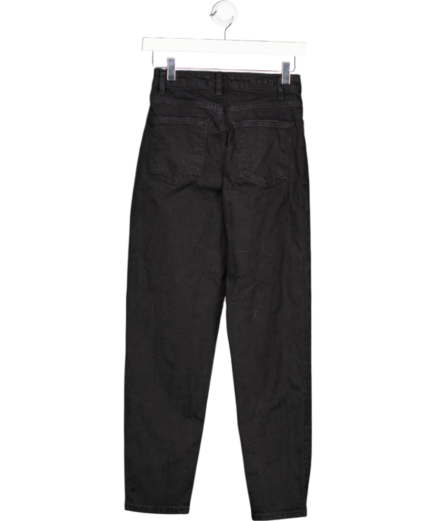 NA-KD Black Mom High Waist Jeans UK 6