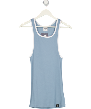 gymshark Blue Muscle Fit Ribbed Tank UK M