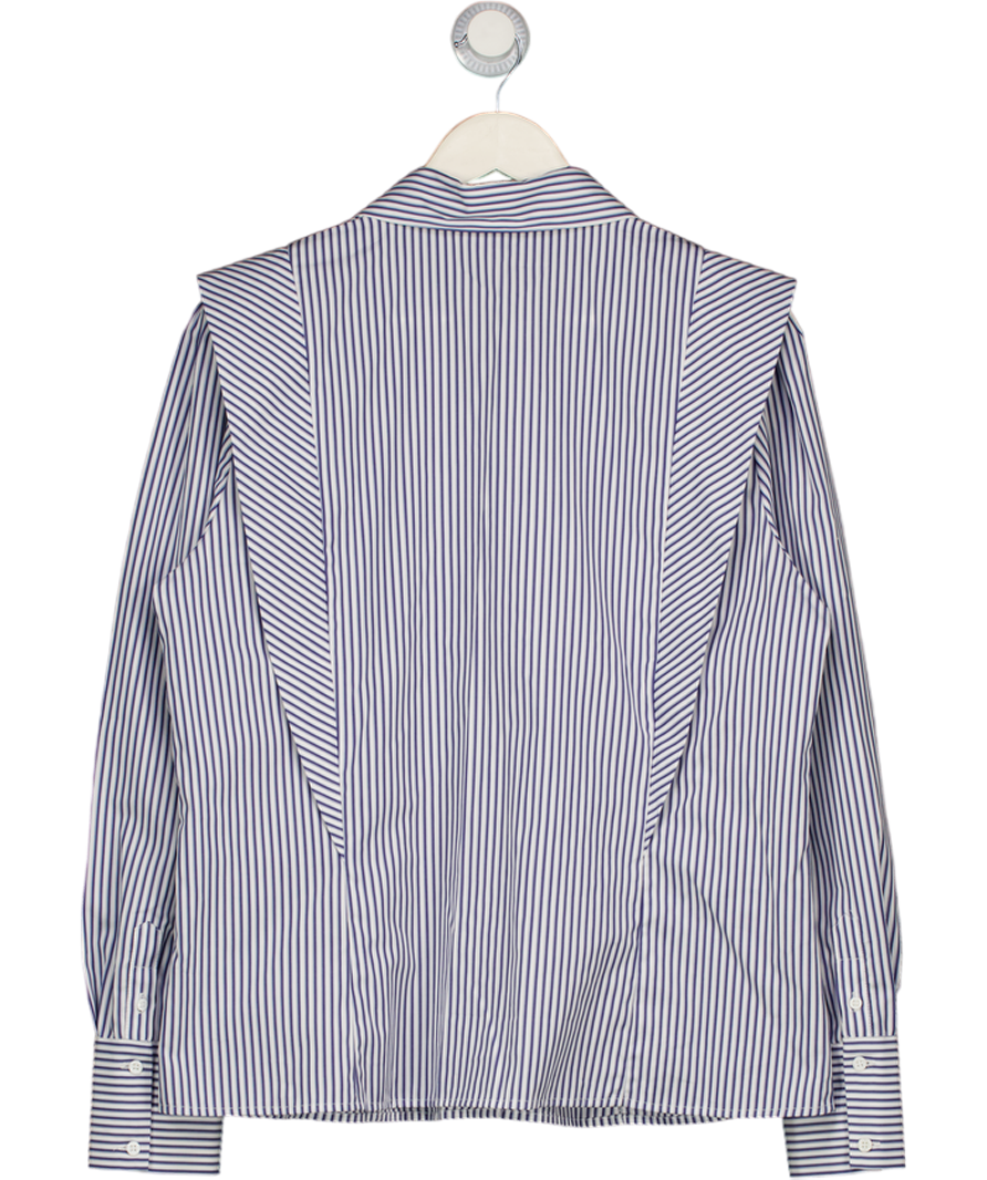 THE SHIRT COMPANY LONDON Blue Stripe V-line Silhouette Shirt UK 16