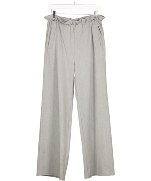 4th & Reckless Grey Gathered Waist Drawstring Trouser UK 8