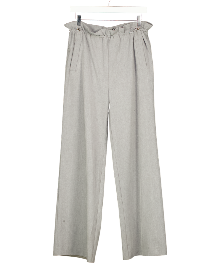 4th & Reckless Grey Gathered Waist Drawstring Trouser UK 8