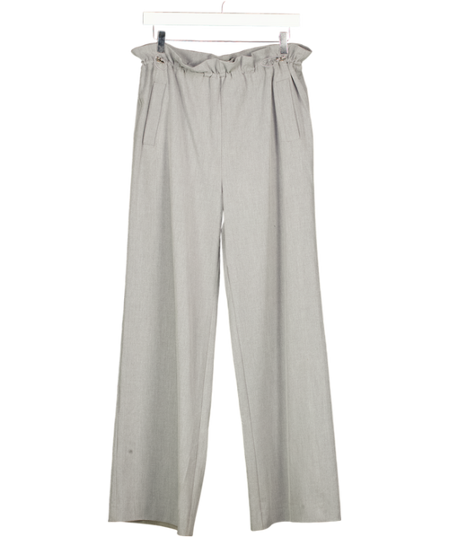 4th & Reckless Grey Gathered Waist Drawstring Trouser UK 8