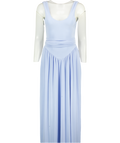 ASOS Design Slinky Maxi Dress With Scarf Detail In Pale Blue UK XS