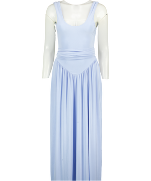 ASOS Design Slinky Maxi Dress With Scarf Detail In Pale Blue UK XS