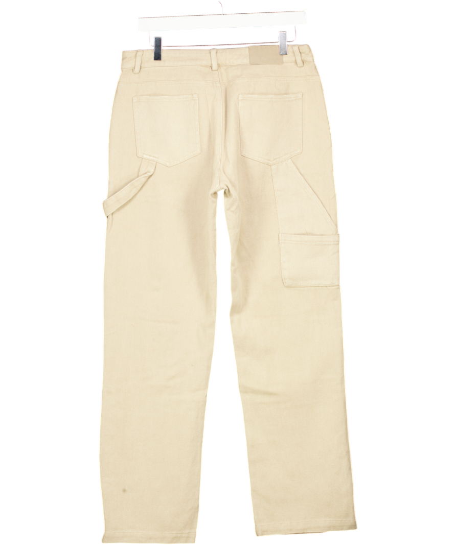 The Couture Club Beige Twill Rivet Detail Carpenter Pants W32