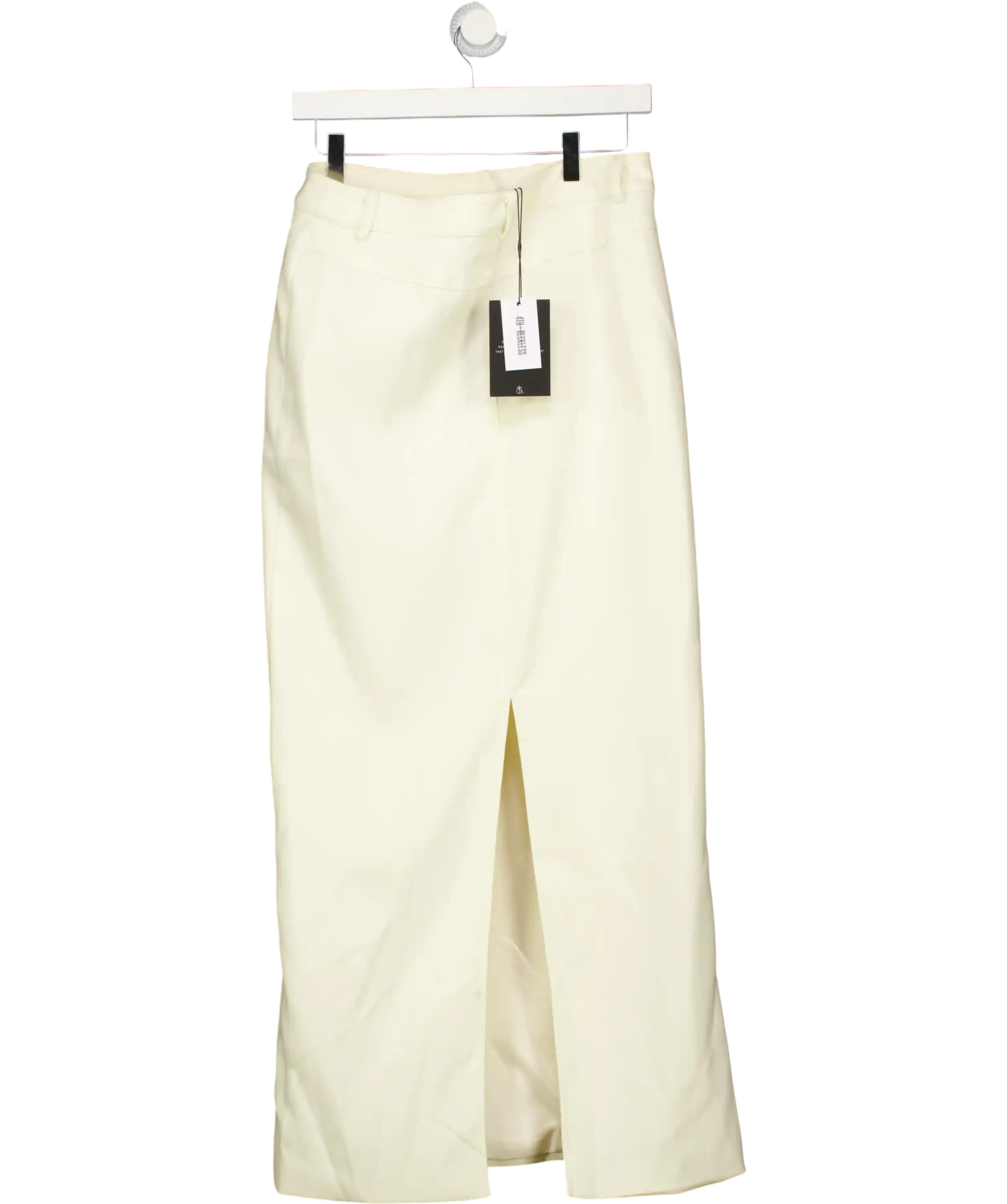 4th & RECKLESS Mila Tailored Skirt Cream UK 10