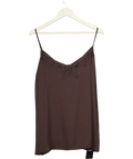 Next Brown Lace Trim Satin Cami Top UK 20