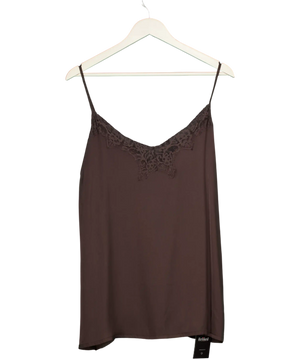 Next Brown Lace Trim Satin Cami Top UK 20