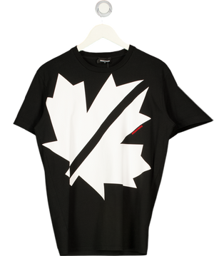 DSQUARED2 Black Maple Leaf Logo T-shirt 16 Years