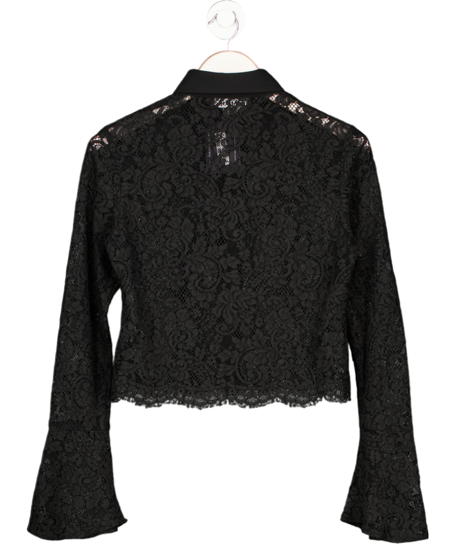 anonie Black Lyra Lace Blouse UK S