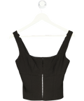 WHITE FOX Black Hook And Eye Cami Top UK S