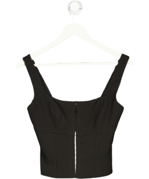 WHITE FOX Black Hook And Eye Cami Top UK S