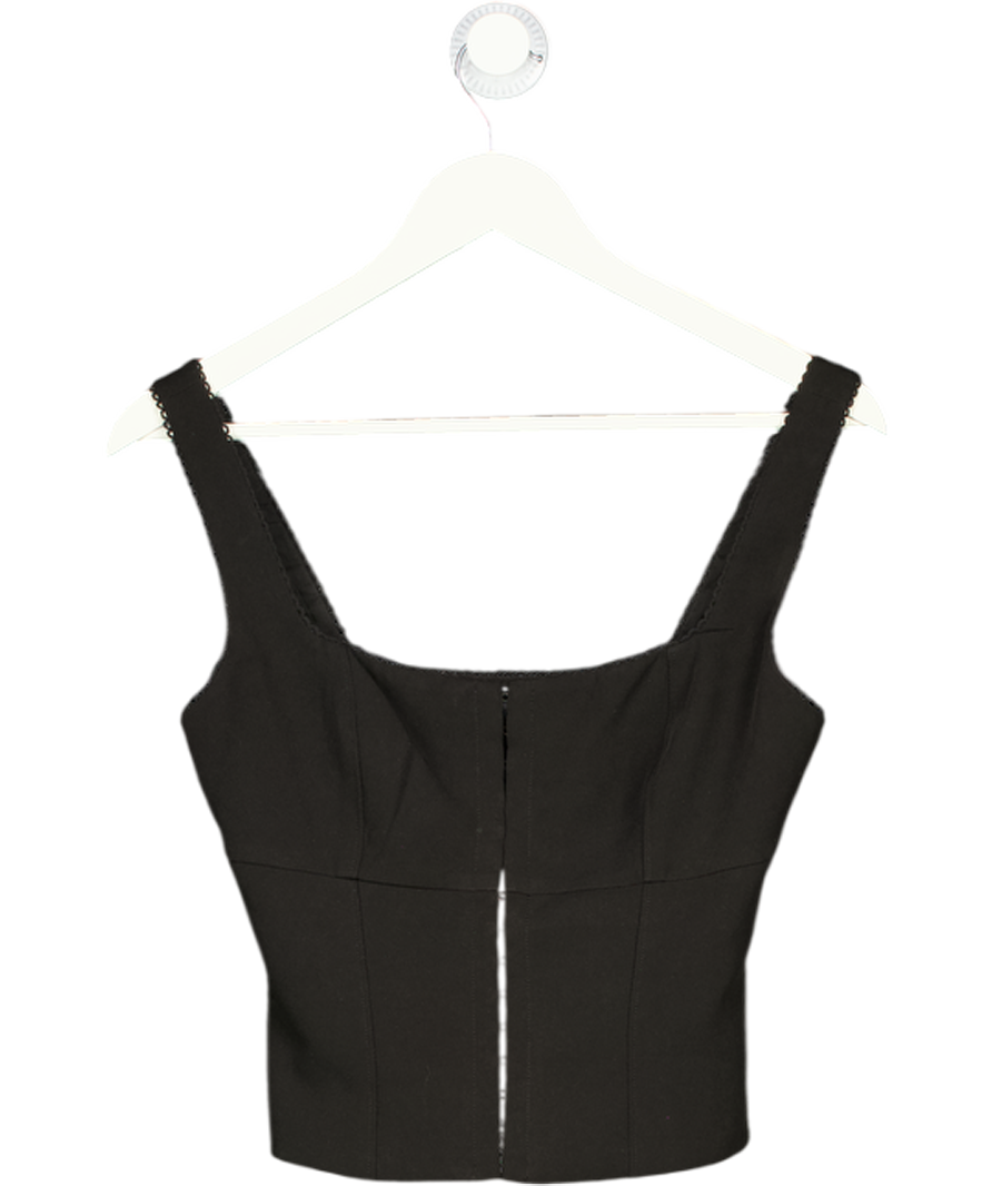 WHITE FOX Black Hook And Eye Cami Top UK S