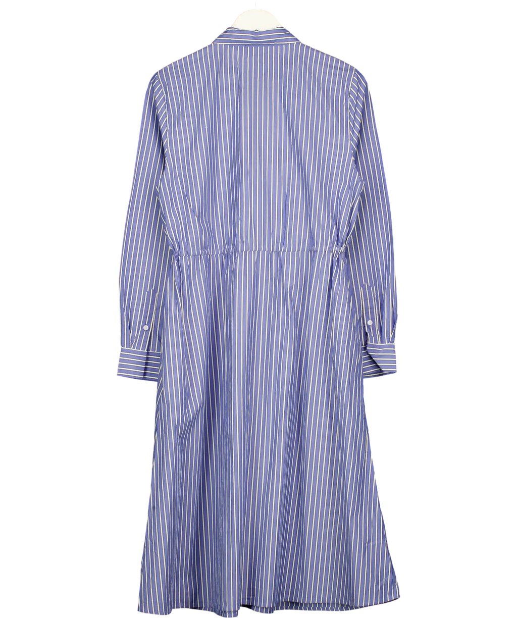 Tommy Hilfiger Blue Stripe Mid Length Shirt Dress UK 10
