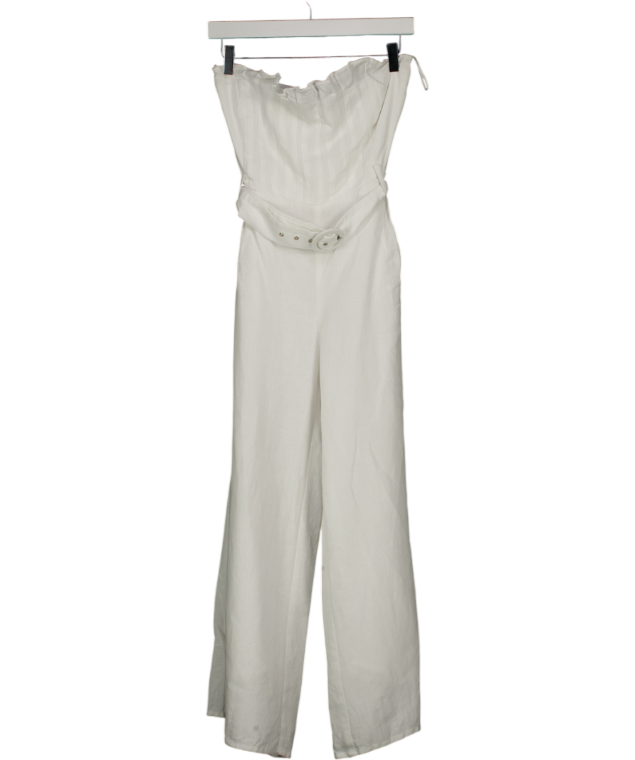 Bec + Bridge White Poolside Vibes Jumpsuit UK 8