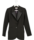 House of CB Gabri Black Stretch Crepe Tailored Blazer UK XS