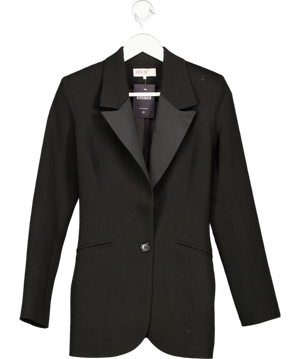 House of CB Gabri Black Stretch Crepe Tailored Blazer UK XS