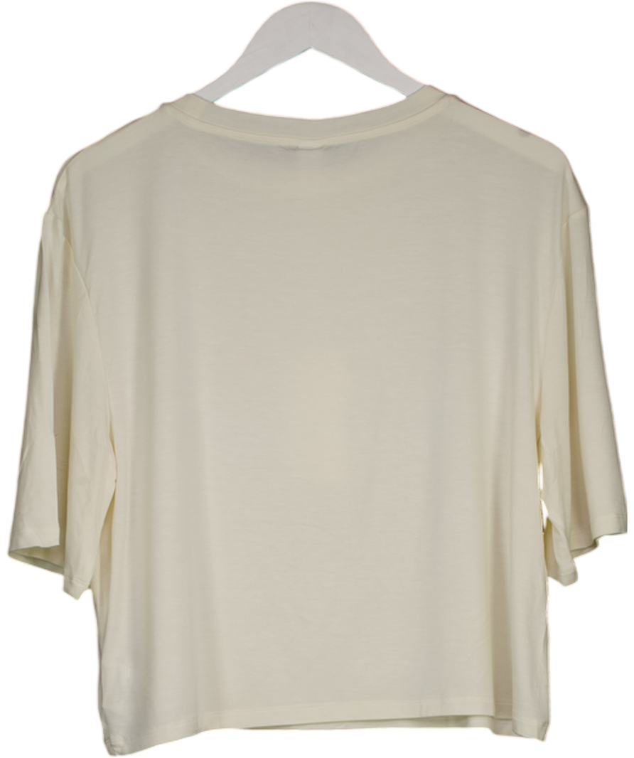 VARLEY Ivory Cream Bamboo Blend Supersoft Relaxed T-shirt UK M