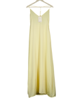 PEPPERMAYO Yellow Satin Fine Line Maxi Dress UK 8