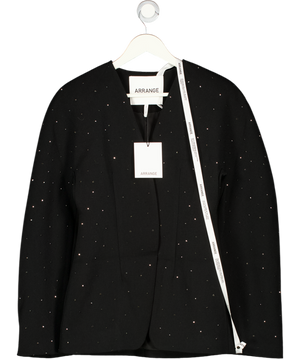 ARRANGE Hot Fix Tailored Ovoid Sleeve Blazer In Black UK 10