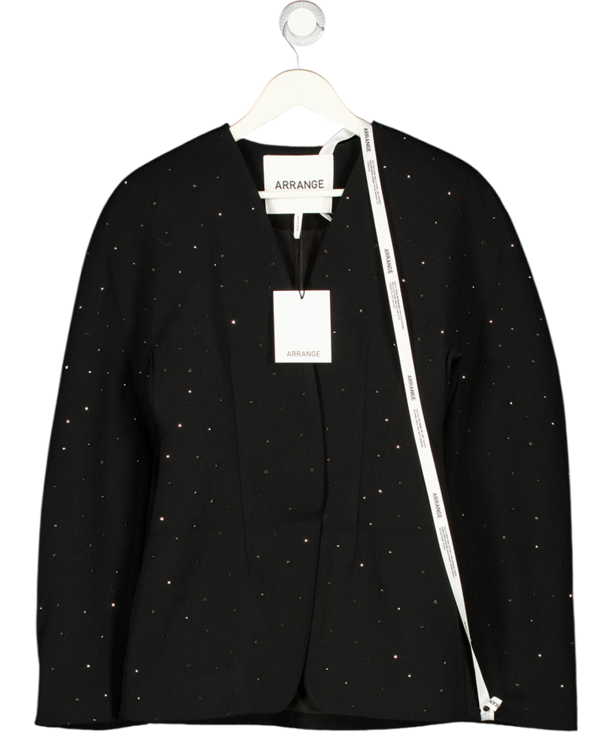 ARRANGE Hot Fix Tailored Ovoid Sleeve Blazer In Black UK 10