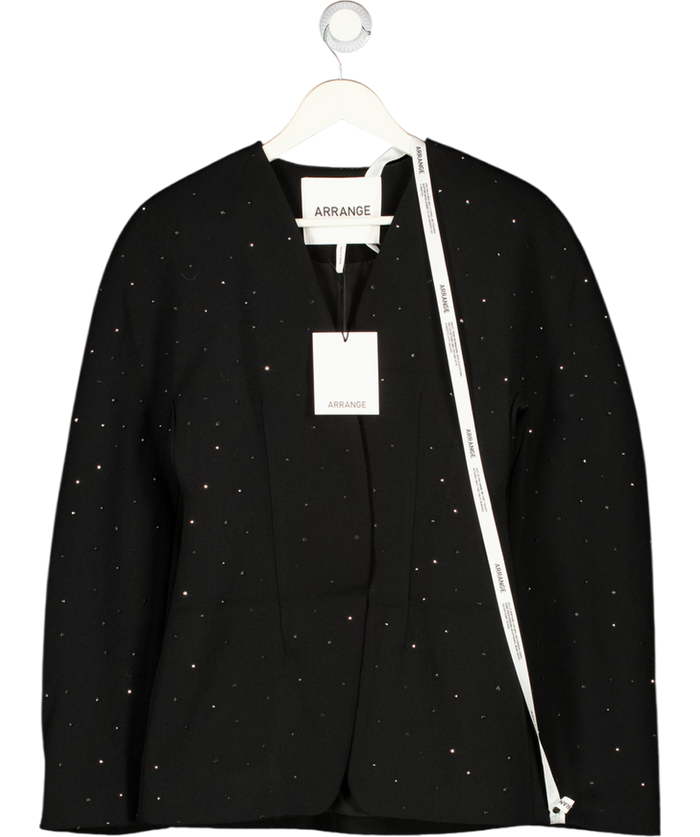 ARRANGE Hot Fix Tailored Ovoid Sleeve Blazer In Black UK 10