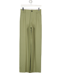 ZARA Full Length High Waist Olive Green Trousers UK XS
