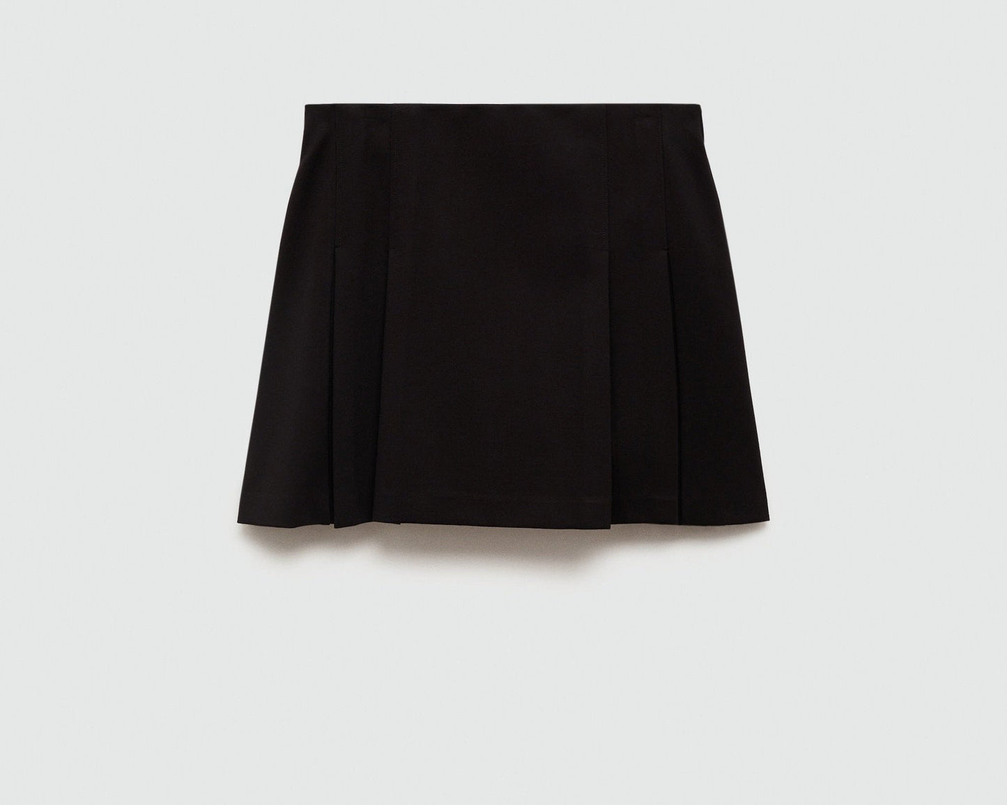 MANGO Black Pleated Mini Skirt UK S