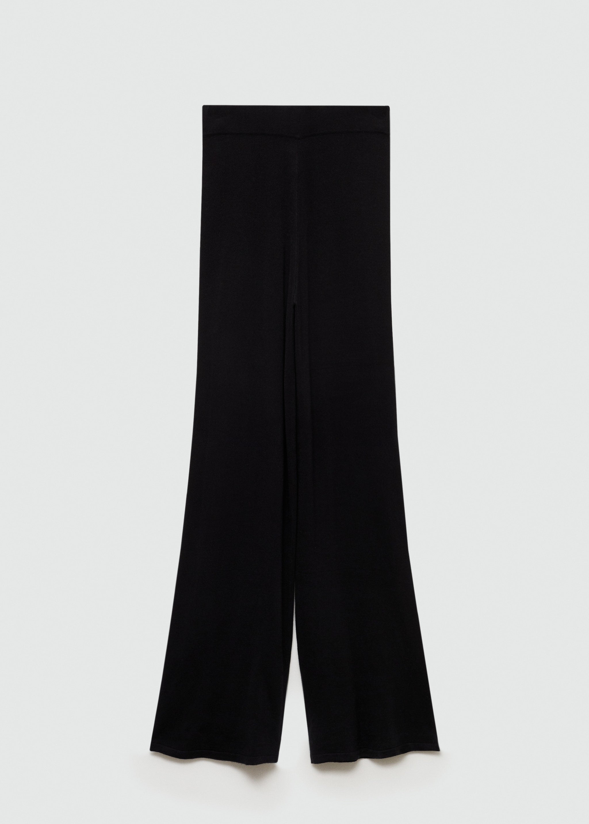 MANGO Black Almibar Knitted Wideleg Trousers UK M