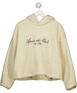 RESERVED Cream Apres Ski Borg Hoodie UK L