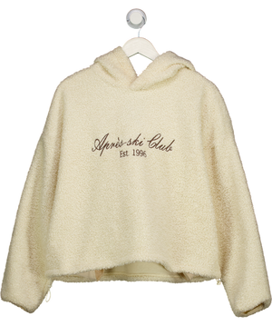 RESERVED Cream Apres Ski Borg Hoodie UK L