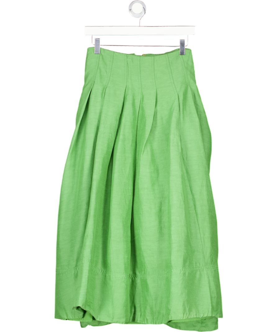 Aje Green Paradiso Cinched Midi-skirt UK 8