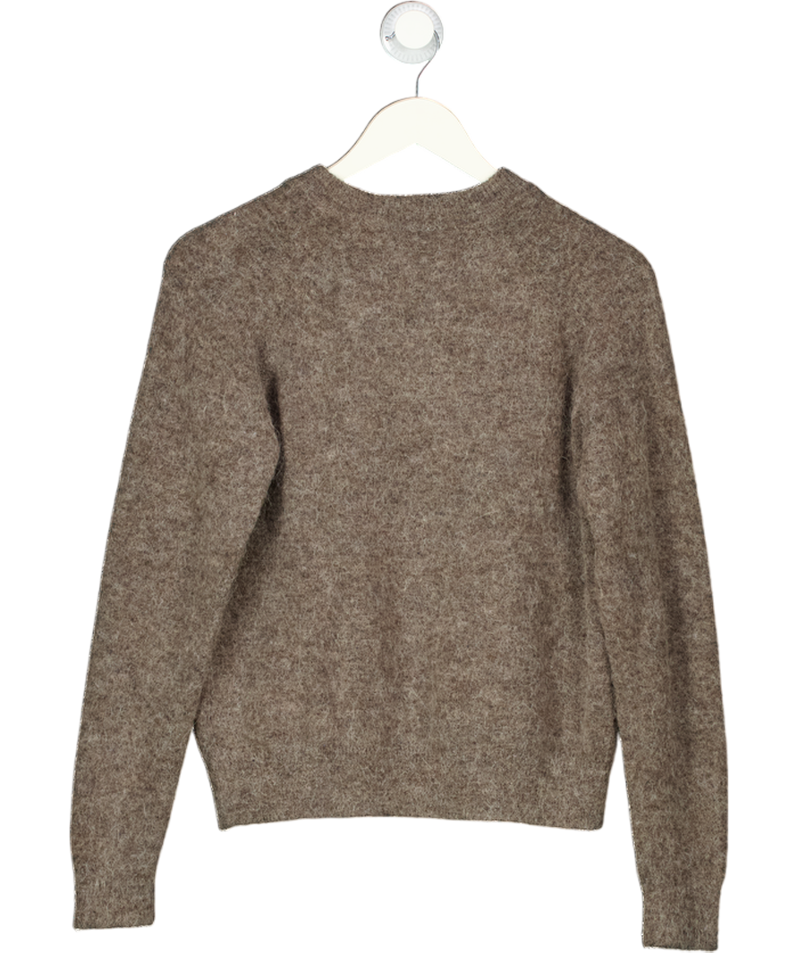 ZARA Brown Marl Jumper With Wool And Alpaca UK S