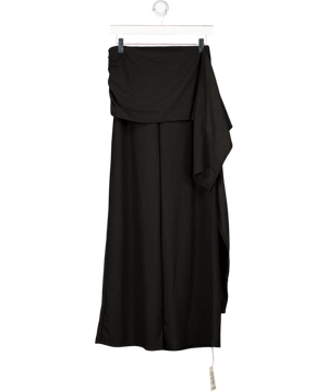 TOPSHOP Black Tie-front Trousers UK XS