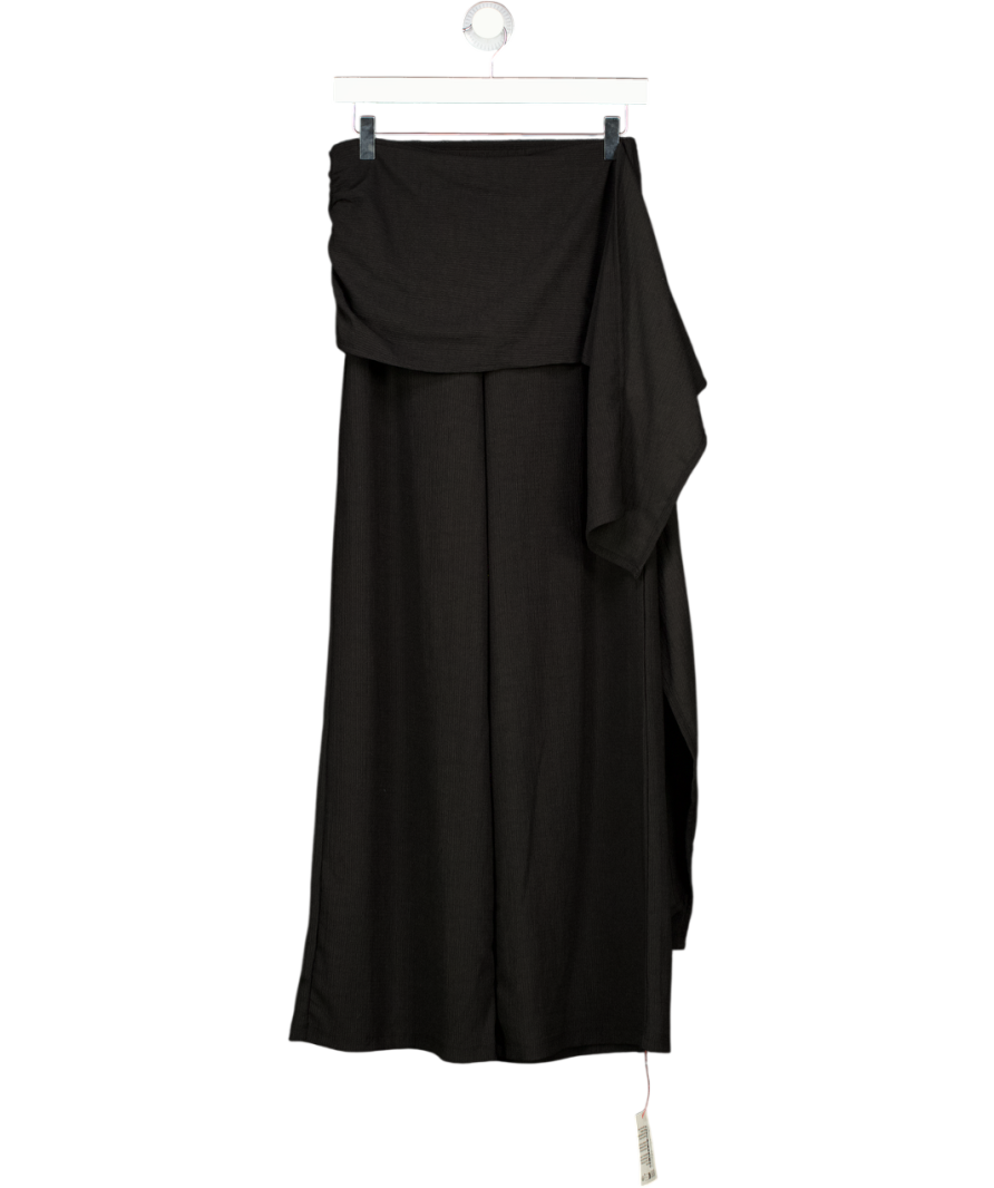 TOPSHOP Black Tie-front Trousers UK XS