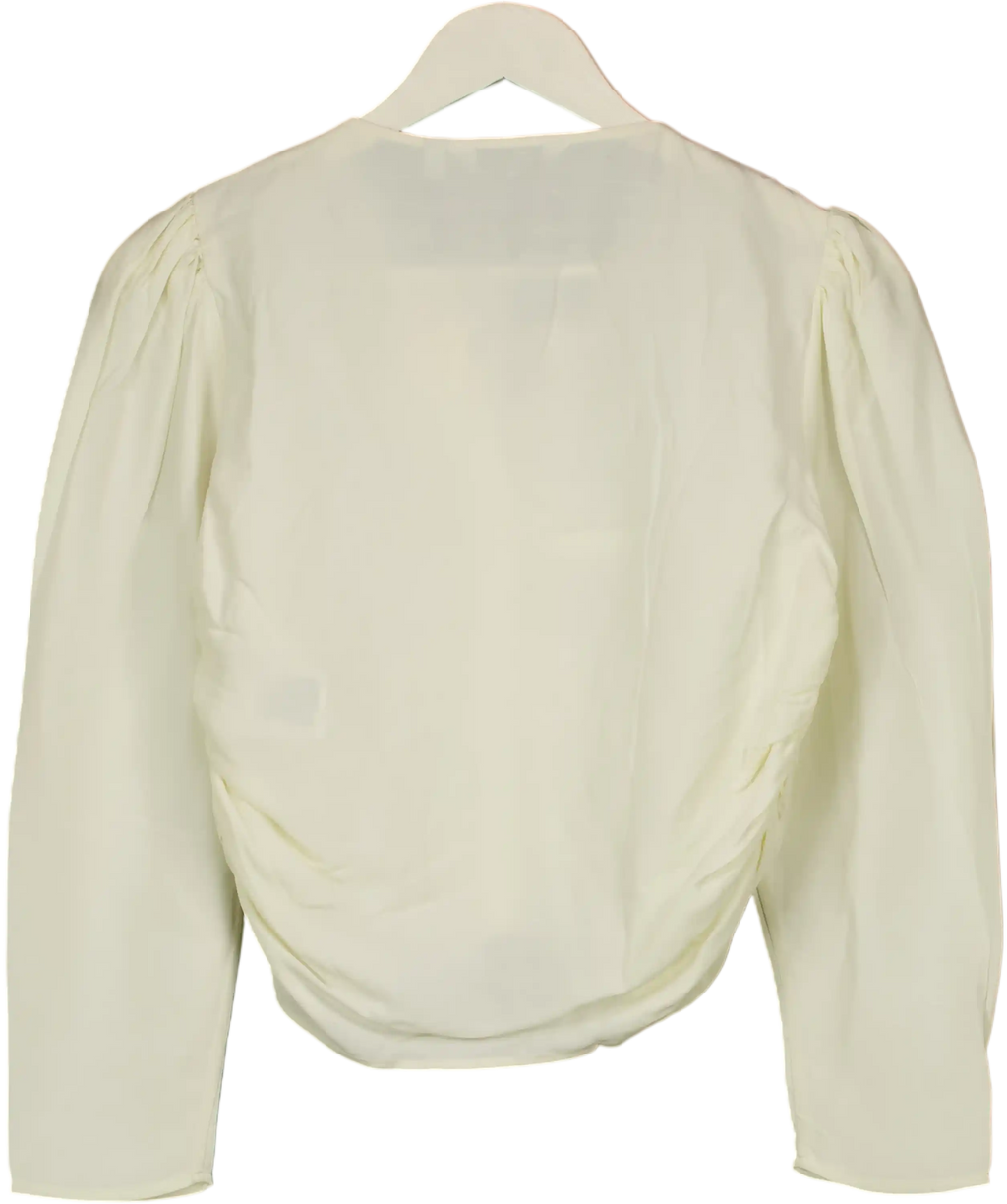& OTHER STORIES Cream Balloon Sleeve 80s Style Blouse Size Eur 34 UK 8